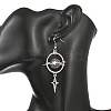 4 Pairs 4 Styles Natural Gemstone & Alloy Pendant Dangle Earrings EJEW-TA00818-3