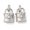 Brass Micro Pave Cubic Zirconia Pendants KK-A279-23P-1