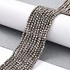 Electroplate Glass Beads Strands GLAA-H021-01A-FP12-3