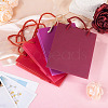 8Pcs 4 Colors Rectangle Paper Gift Bags with Handles CARB-TA0001-18A-4