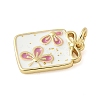 Brass Enamel Pendants KK-C110-17B-01G-2