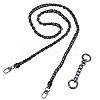 1Pc Black PU Leather Alloy Purse Chains FIND-HS0001-91B-1