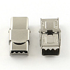 Tarnish Resistant Smooth Surface 201 Stainless Steel Watch Band Clasps STAS-R063-87-1