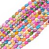 10 Strands Colorful Natural Freshwater Shell Dyed Beads Strands SHEL-M018-05-1