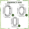 3Pcs 3 Styles 304 Stainless Steel Spring Gate Rings STAS-ME0003-74-2