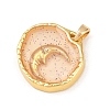 Transparent Epoxy Resin Brass Pendants LS-KK-B163-01G-05-2