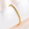 Braided Brass Cuff Bangles BJEW-C140-31G-1