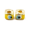 Brass Enamel Beads KK-F842-01F-2