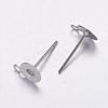 Non-Tarnish 304 Stainless Steel Stud Earrings Findings STAS-K146-013-6mm-1