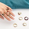 9Pcs 9 Style Heart & Curb Chain & Oval Rings RJEW-LS0001-57-6