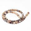 Natural Striped Agate/Banded Agate Bead Strands G-K155-A-6mm-14-2