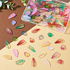 120Pcs 2 Styles Autumn Theme Two-Tone Transparent Glass Charms EGLA-TA0013-49-6