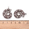 Brass Micro Pave Clear Cubic Zirconia Enamel Pendants KK-T071-28P-03-3