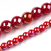 Electroplate Opaque Glass Beads Strands GLAA-T032-P10mm-AB04-4