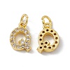 Real 18K Gold Plated Brass Micro Pave Clear Cubic Zirconia Charms KK-E068-VB452-Q-1