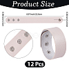 12Pcs PVC & Iron Cord Bracelets AJEW-CL0002-49A-2