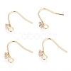 Brass Earring Hooks KK-I681-14G-1