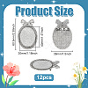 12Pcs Alloy Brooch Findings FIND-PH0027-62B-2