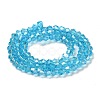 Transparent Electroplate Glass Beads Strands GLAA-F029-3mm-A19-2