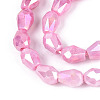 Anti-Tarnish Electroplate Glass Beads Strands X-GLAA-T025-13A-06-3