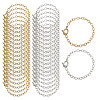40Pcs 2 Colors Alloy Cable Chain Bracelets Set with Toggle Clasps BJEW-GL0001-10-1