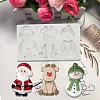 DIY Christmas Snowman & Santa Claus & Deer Fondant Food Grade Statue Silicone Molds XMAS-PW0001-024-1