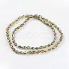 Electroplate Glass Beads Strands EGLA-J013-4x6mm-H29-2