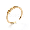 Constellation/Zodiac Sign Brass Cuff Rings RJEW-O042-06G-A-2