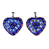 Handmade Millefiori Glass Pendants X-LK-R005-03-3