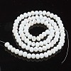 Electroplate Opaque Solid Color Glass Beads Strands X-EGLA-A034-P6mm-L17-2