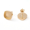 Brass Stud Earring Settings KK-I665-07G-2