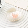 Heart with Bowknot Cellulose Acetate(Resin) Claw Hair Clips PW-WG50019-07-1