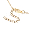 Valentine's Day Alloy Dark Red Enamel Rose Flower Pendant Necklaces NJEW-TA00183-5