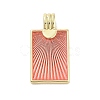 Real 18K Gold Plated Rack Plating Brass Enamel Pendants KK-M293-43G-04-1