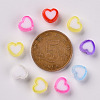 Transparent Heart Acrylic Beads TACR-S117-M-4