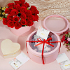 2Pcs 2 Sizes Flat Round Cardboard Paper Flower Organizer Package Boxes CON-BC0007-79C-4