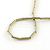 Electroplate Non-magnetic Synthetic Hematite Tube Bead Strands G-S203-10H-2