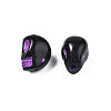 Opaque Black Acrylic Beads X-MACR-N012-15-4