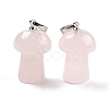 Natural Rose Quartz Pendants G-M380-B13-P-2
