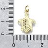 Brass Micro Pave Clear Cubic Zirconia Pendants KK-V010-07G-01-3