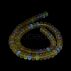 Frosted Transparent Glass Beads Strands FGLA-M002-01G-5