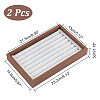 7-Slot Rectangle Walnut Wood Covered Velvet Ring Display Stands RDIS-WH0019-02-2