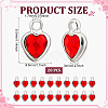 20Pcs Brass Glass Charms KK-ME0004-57P-2