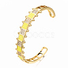 Brass Micro Pave Clear Cubic Zirconia Cuff Bangles BJEW-N302-006G-NF-3