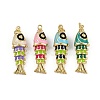 Brass Enamel Pendants KK-L241-23G-1