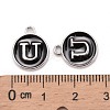 Platinum Plated Alloy Charms X-ENAM-S118-02U-P-3