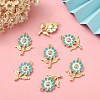 8Pcs Alloy Enamel Pendants ENAM-YW0002-31C-6