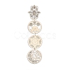 DIY Unfinished Bohemian Meditation Energy Symbol Wood Pendant Decoration Kits DIY-B060-01-2