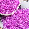 Electroplate Transparent Glass Seed Beads SEED-S042-16A-08-1