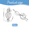 30Pcs Alloy Hollow Teardrop Bead Cage Pendants KK-PH0014-16-4